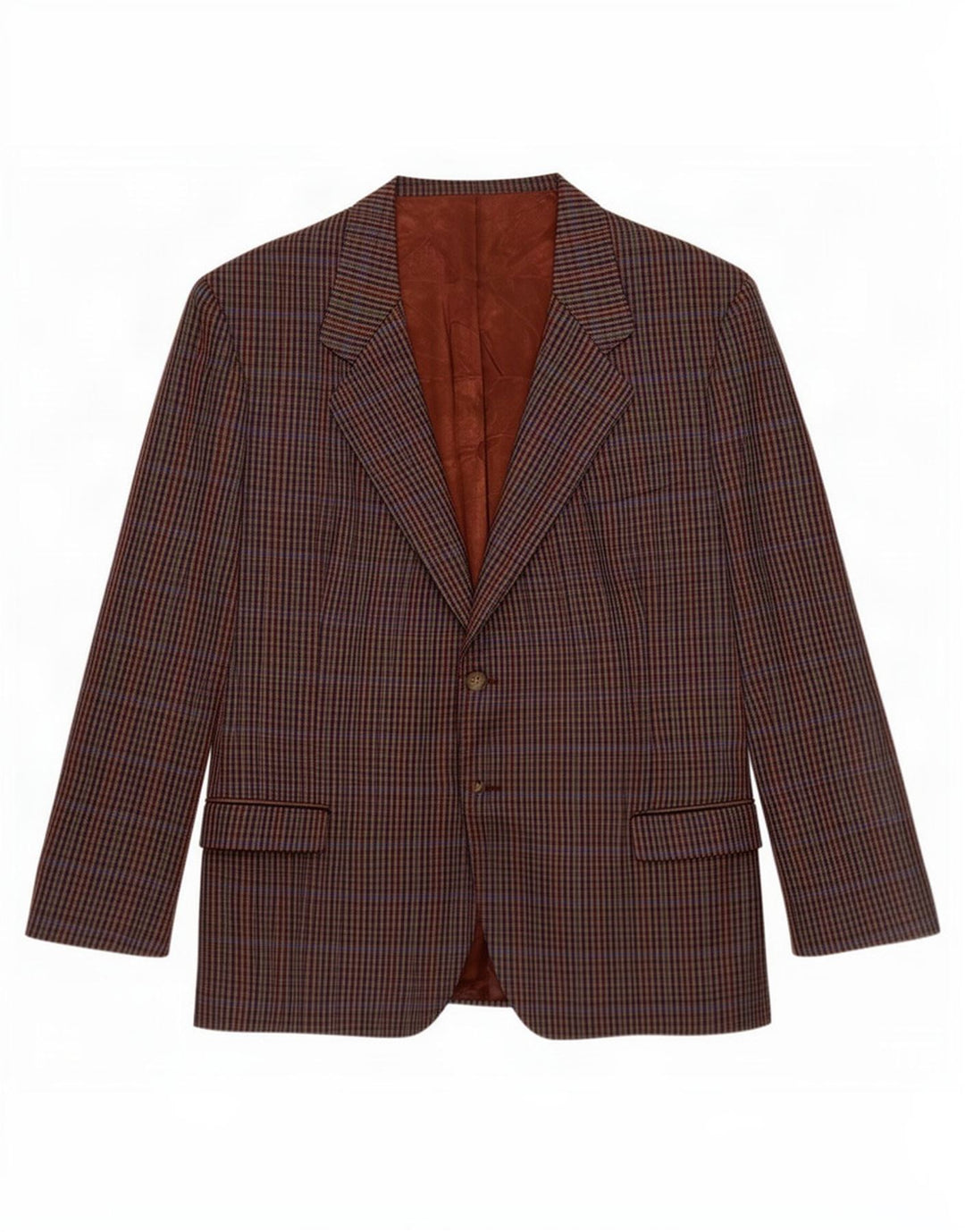 Vintage hombres 2 botones Blazer chaqueta Reino Unido 40 grande multicolor Houndstooth