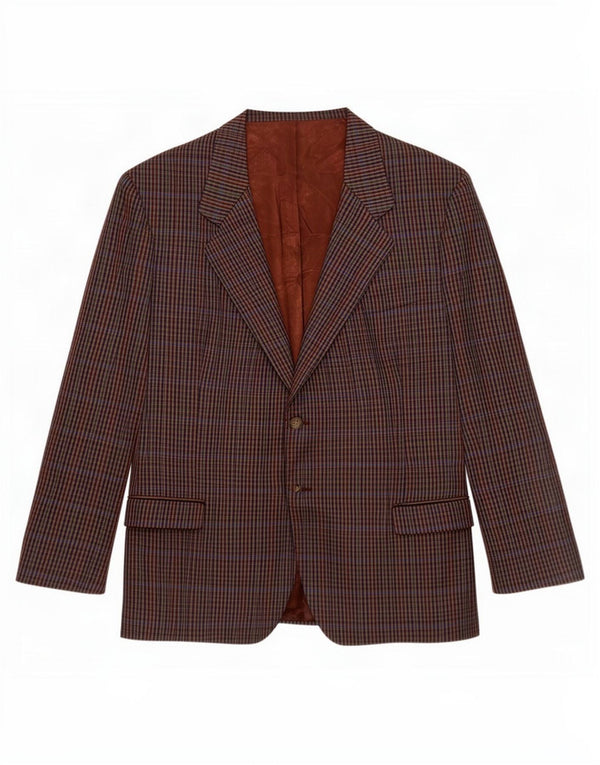 Vintage hombres 2 botones Blazer chaqueta Reino Unido 40 grande multicolor Houndstooth