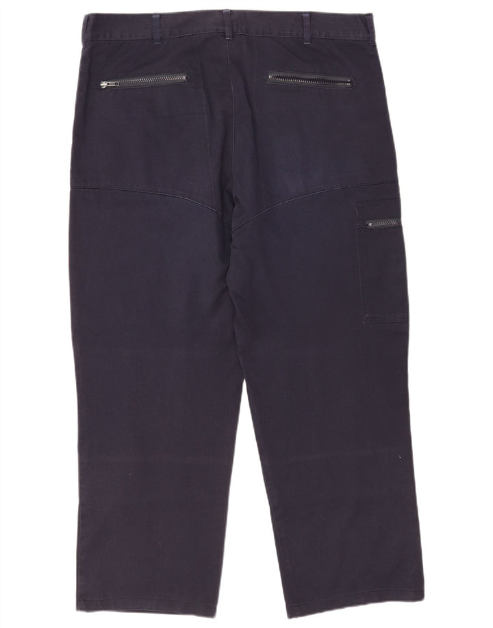 Dickies Pantalones cargo rectos Redhawk para hombre W38 L28 Poliéster azul marino