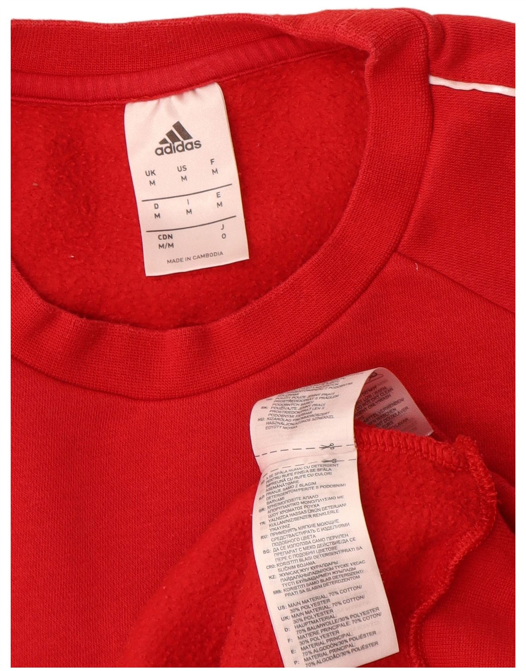 Adidas Hombre Sudadera Gráfica Jumper Medium Rojo Algodón