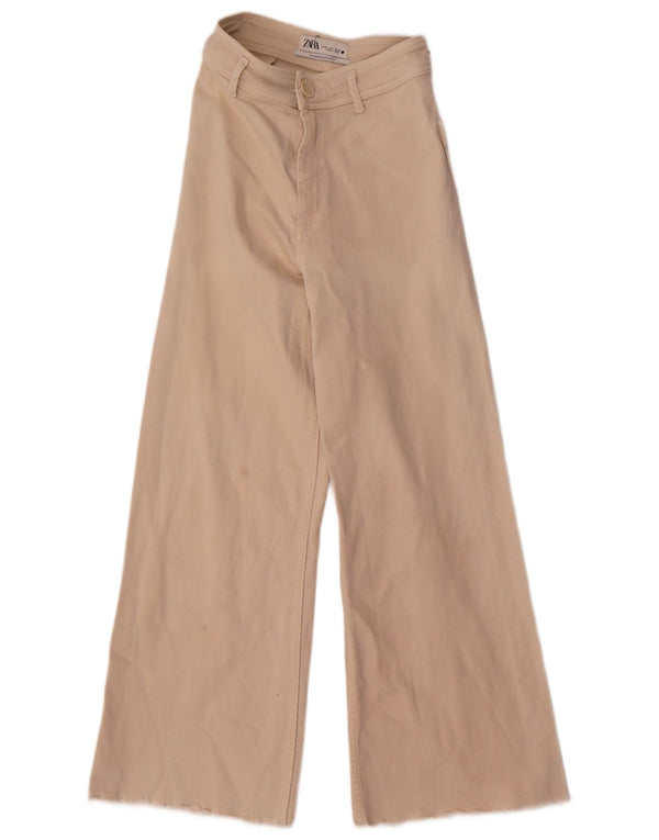Zara Mujer The Marine Vaqueros Rectos De Cintura Alta EU 36 XS W26 L28 Beige