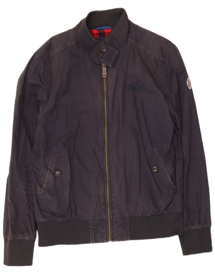 Superdry Chaqueta Bomber para Hombre UK 42 XL Algodón Azul Marino