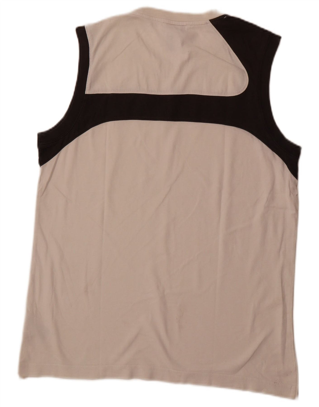 ADIDAS Hombre Chaleco Top Grande Blanco Colorblock Algodón