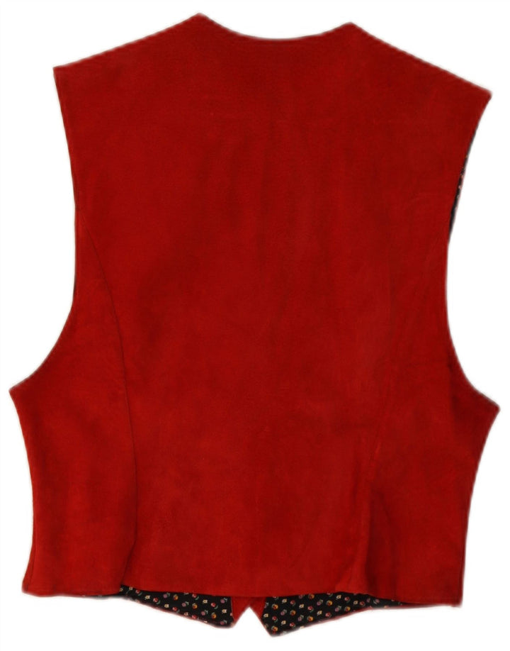 Vintage mujer chaleco Reino Unido 10 pequeño rojo