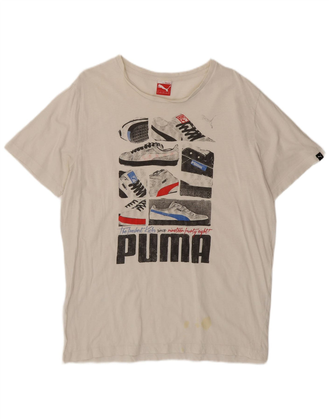 Puma Camiseta gráfica para hombre Top XL Blanco