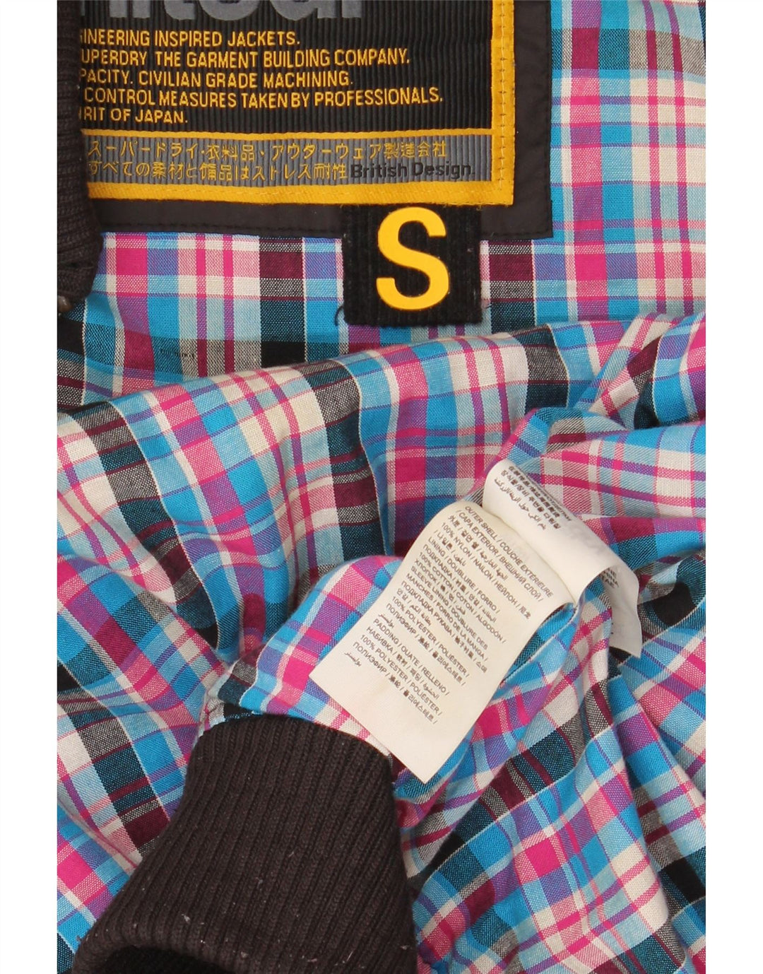 Superdry Mujer Quilted Utility Jacket UK 40 Small Nylon Negro