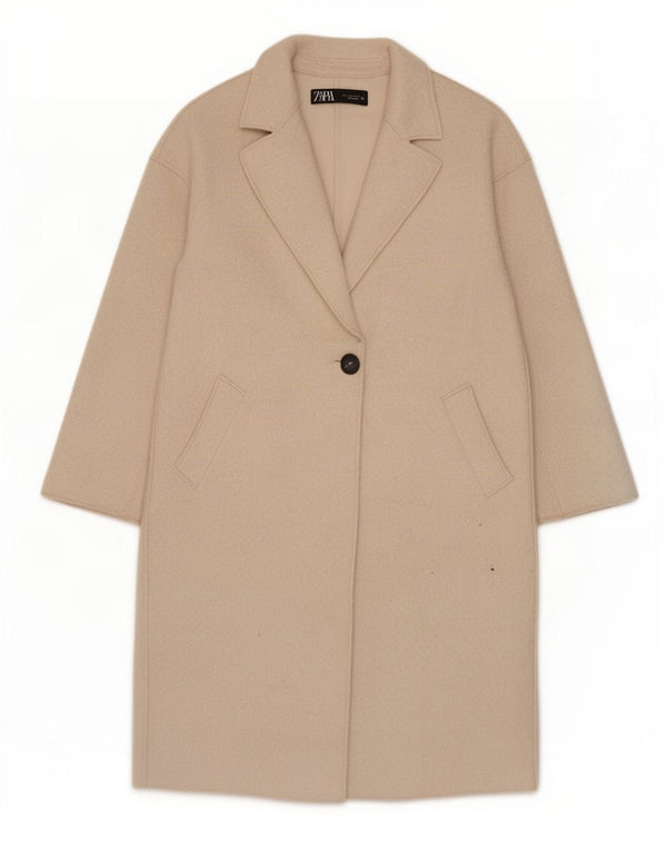 Zara Mujer Abrigo Extragrande UK 10 Small Beige