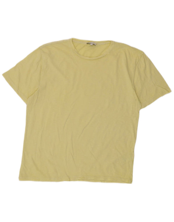 Camiseta Reiss para hombre Top Large de algodón amarillo