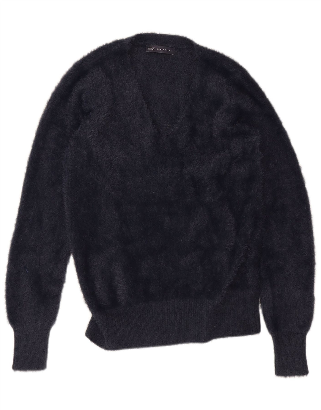 Marks & Spencer Suéter con Cuello en V para Mujer UK 44 Medio Azul Marino