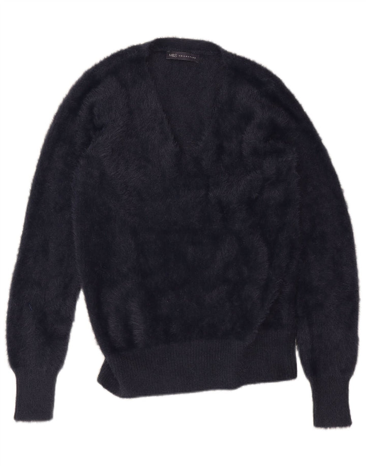 Marks & Spencer Suéter con Cuello en V para Mujer UK 44 Medio Azul Marino