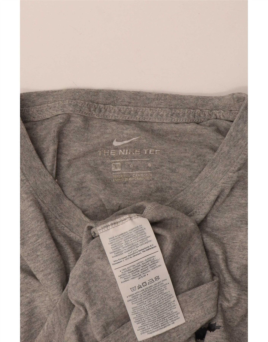 Nike - Camiseta gráfica para hombre, talla grande, algodón gris