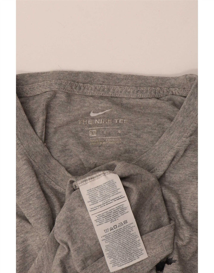 Nike - Camiseta gráfica para hombre, talla grande, algodón gris