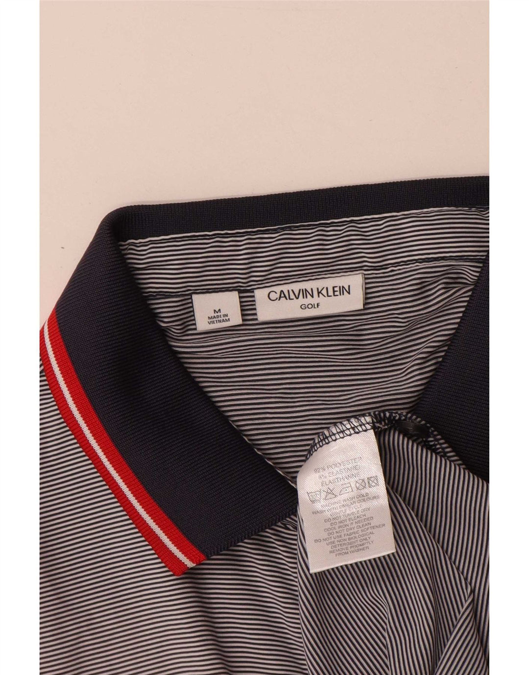 Polo Calvin Klein para hombre Poliéster a rayas gris medio