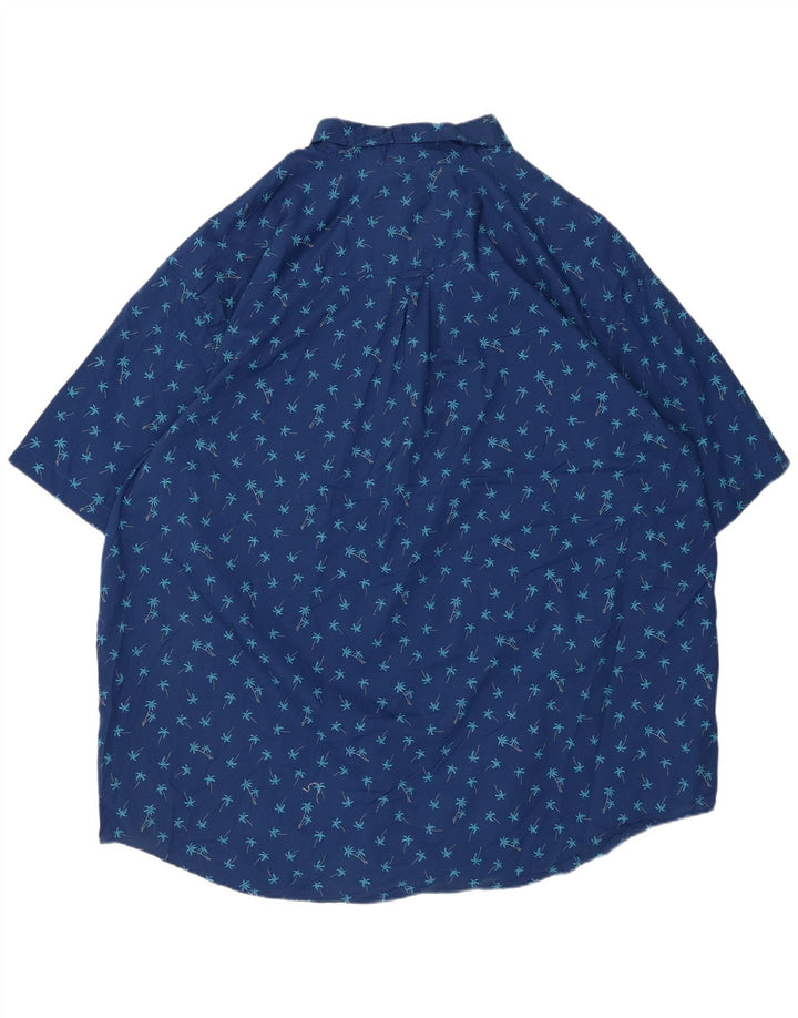 IZOD Camisa de manga corta para hombre 3XL Algodón floral azul