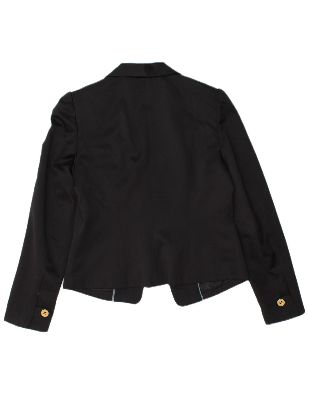 MONSOON Chaqueta tipo blazer abierta para mujer UK 10 Small Poliéster negro
