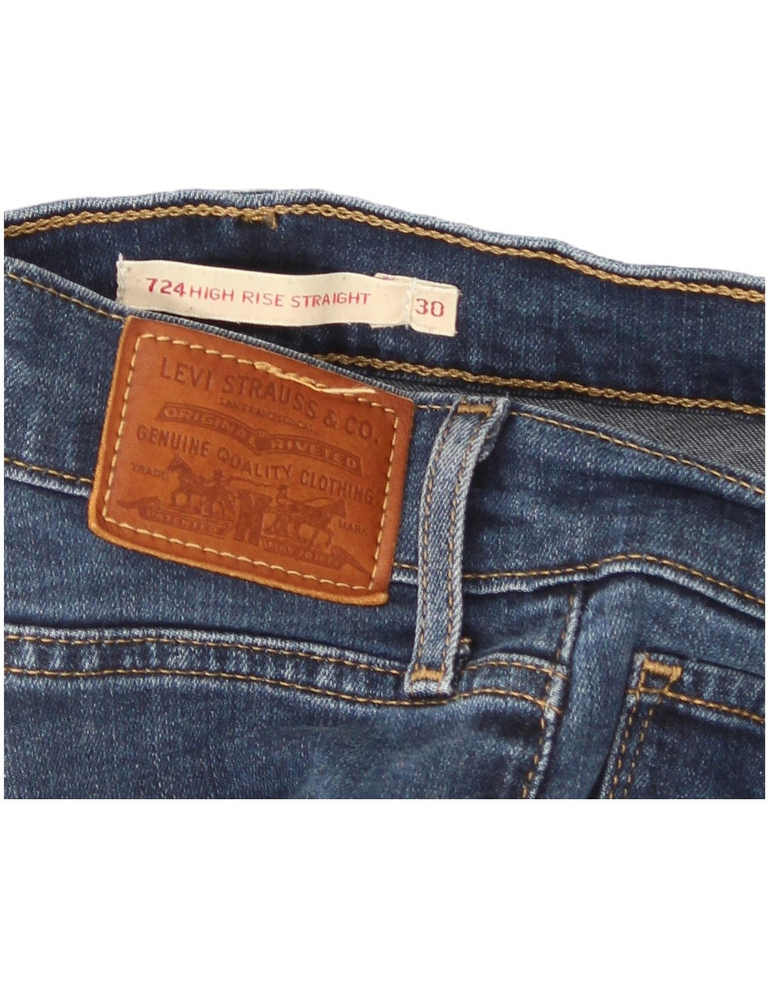 Levi's Mujer 724 Vaqueros Rectos De Tiro Alto W30 L30 Azul