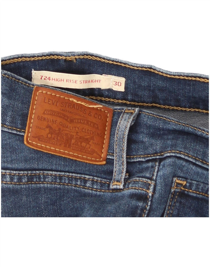 Levi's Mujer 724 Vaqueros Rectos De Tiro Alto W30 L30 Azul