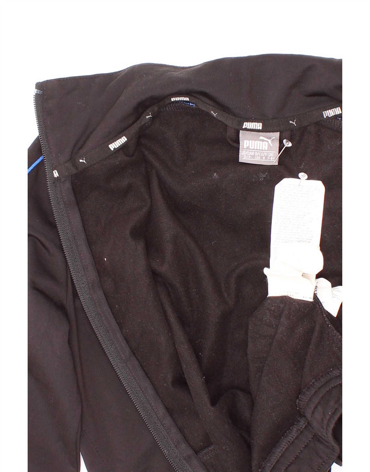 Puma Boys Graphic Chándal Top Chaqueta 7-8 Años Negro Poliéster