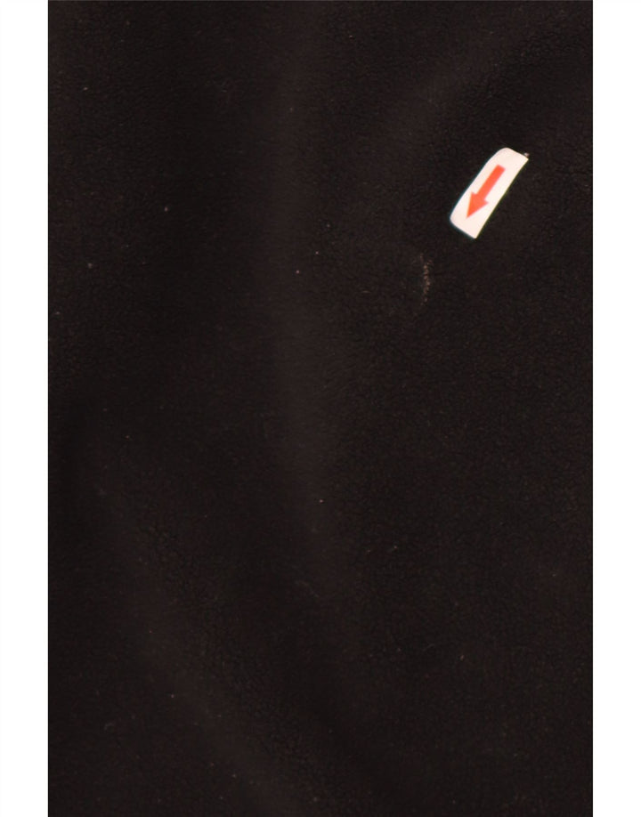 Adidas - Jersey de forro polar con cuello y cremallera para hombre, tamaño pequeño, poliéster negro