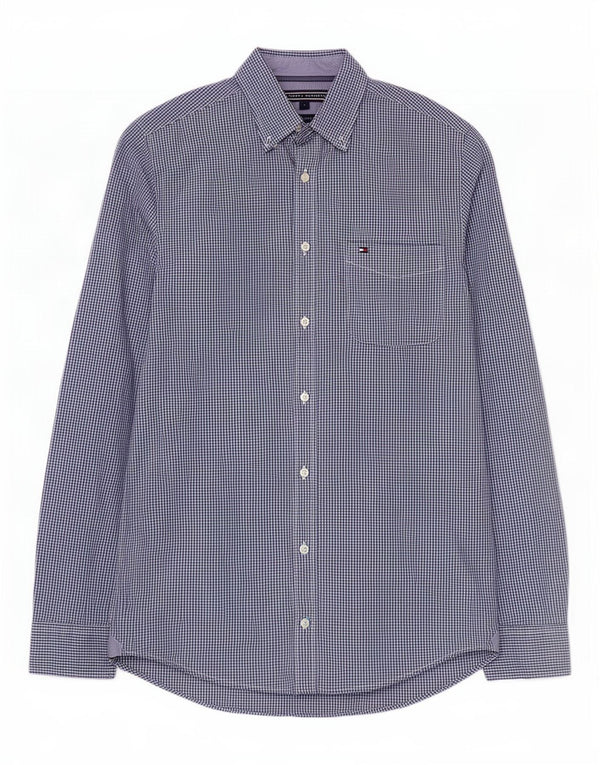 Tommy Hilfiger Camisa ajustada New York Fit de algodón a cuadros en azul pequeño para hombre