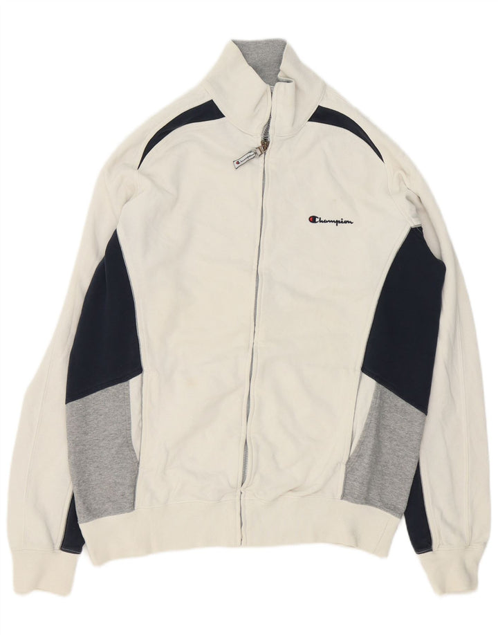 Champion Chaqueta De Chándal Para Hombre XL Blanco Colorblock Algodón