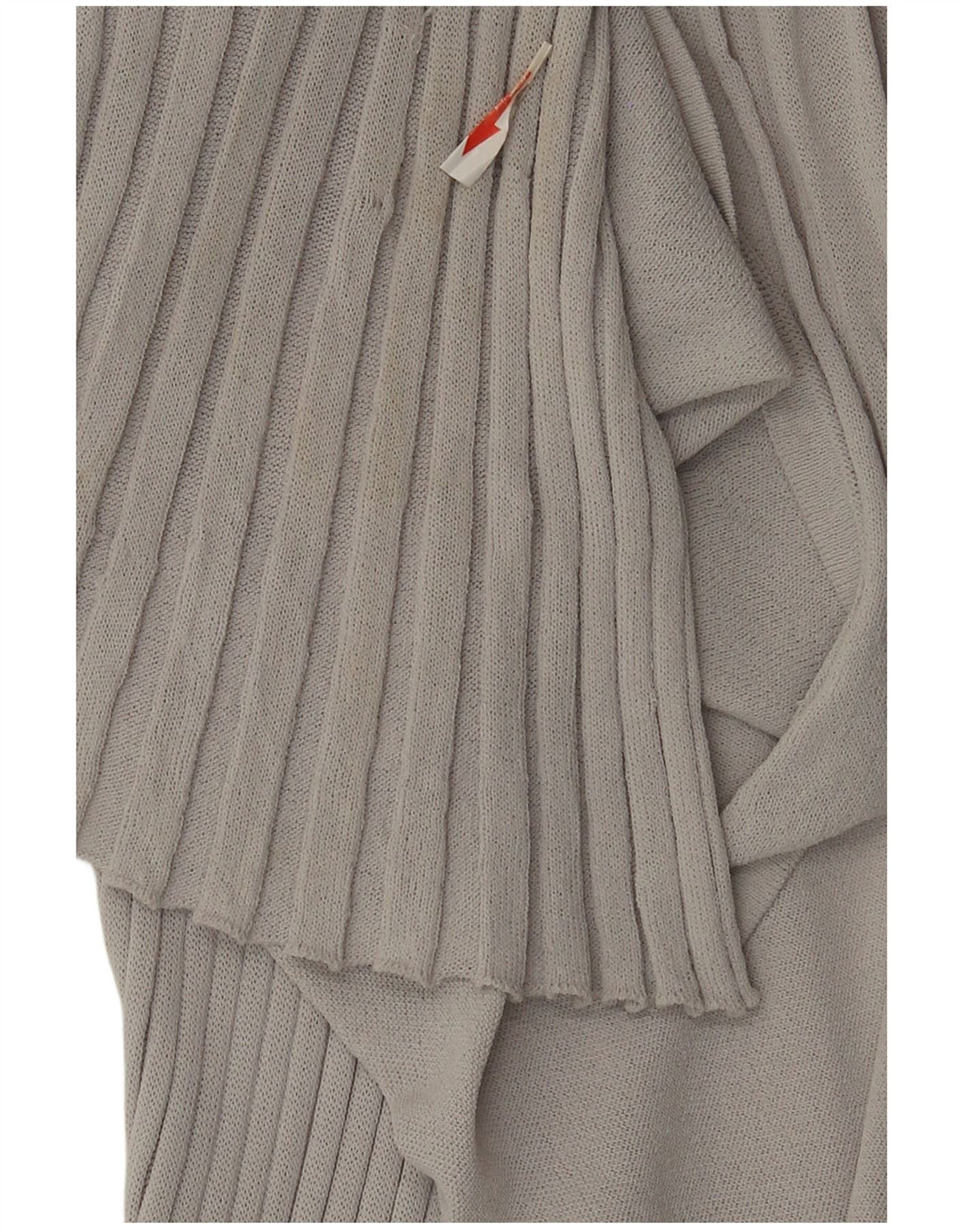 Zara Mujer Longline See Through Cardigan Top UK 42 Viscosa Gris Medio