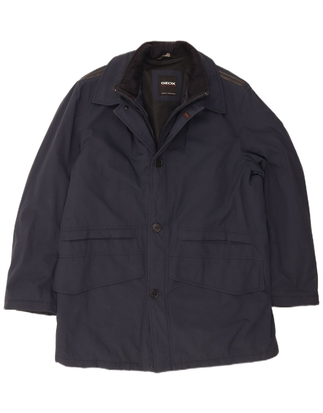 Geox Hombre Respira Utility Jacket IT 52 XL Poliamida Azul Marino