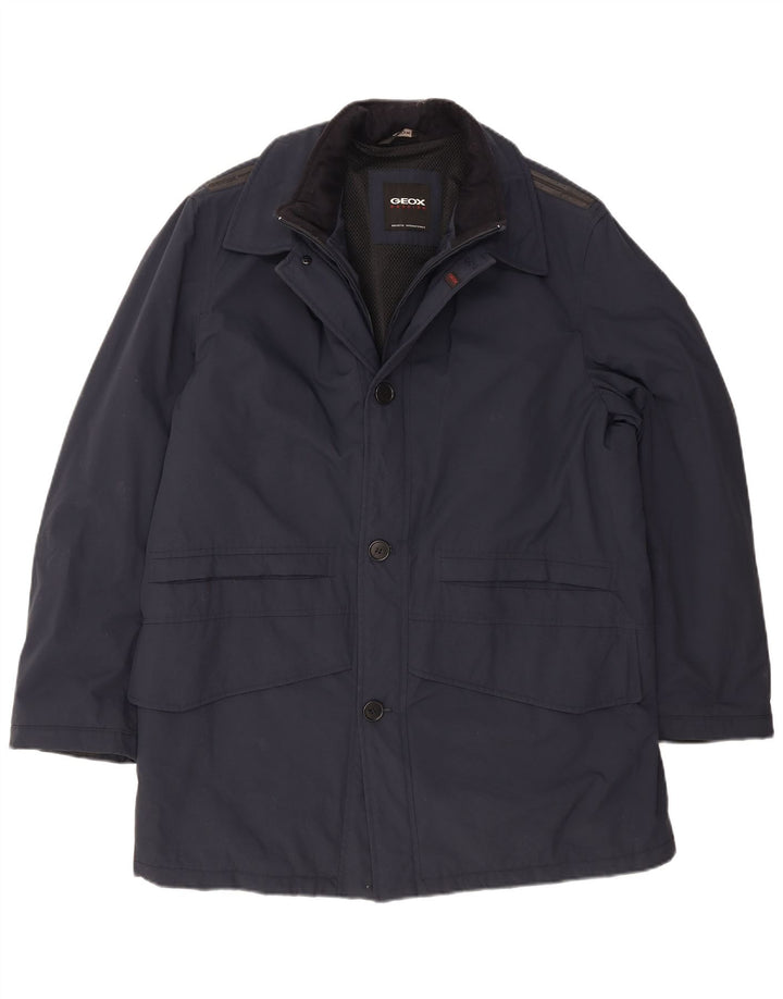 Geox Hombre Respira Utility Jacket IT 52 XL Poliamida Azul Marino