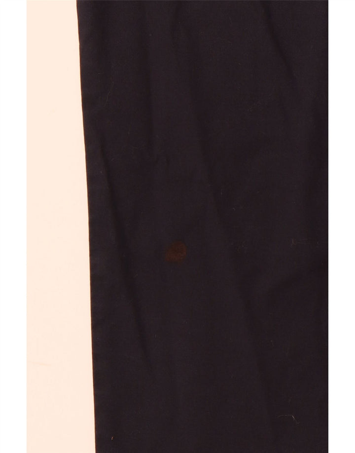 ARMANI Mujer Magnolia Pantalones Casuales Rectos W31 L28 Algodón Azul Marino