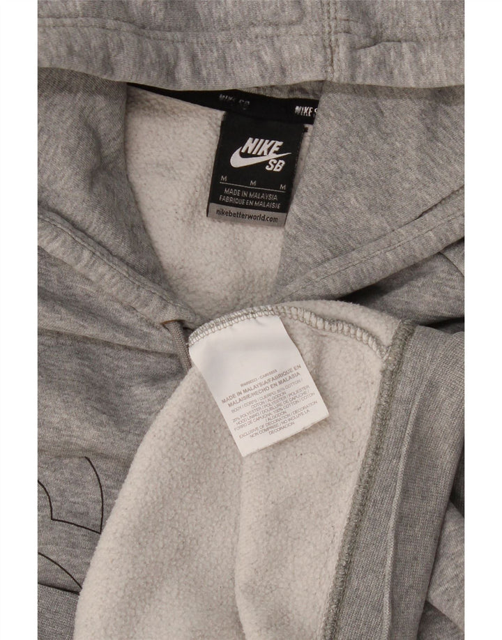 Nike Jersey con capucha y estampado gráfico de algodón moteado en gris medio