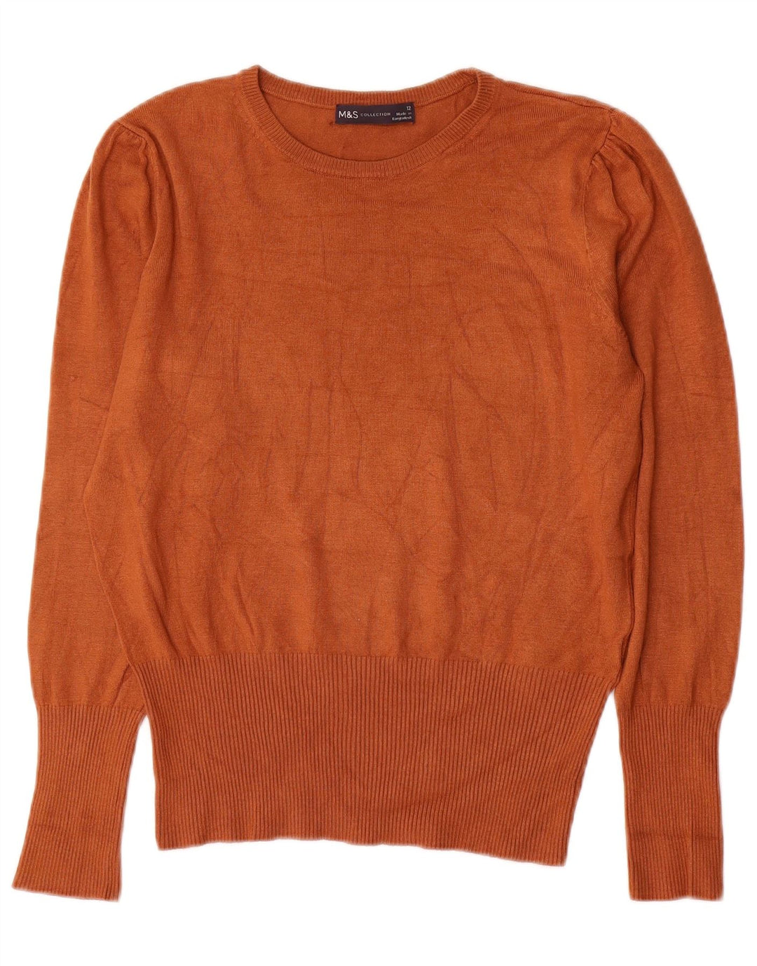 Marks & Spencer Jersey con cuello barco para mujer, talla 40, color marrón medio