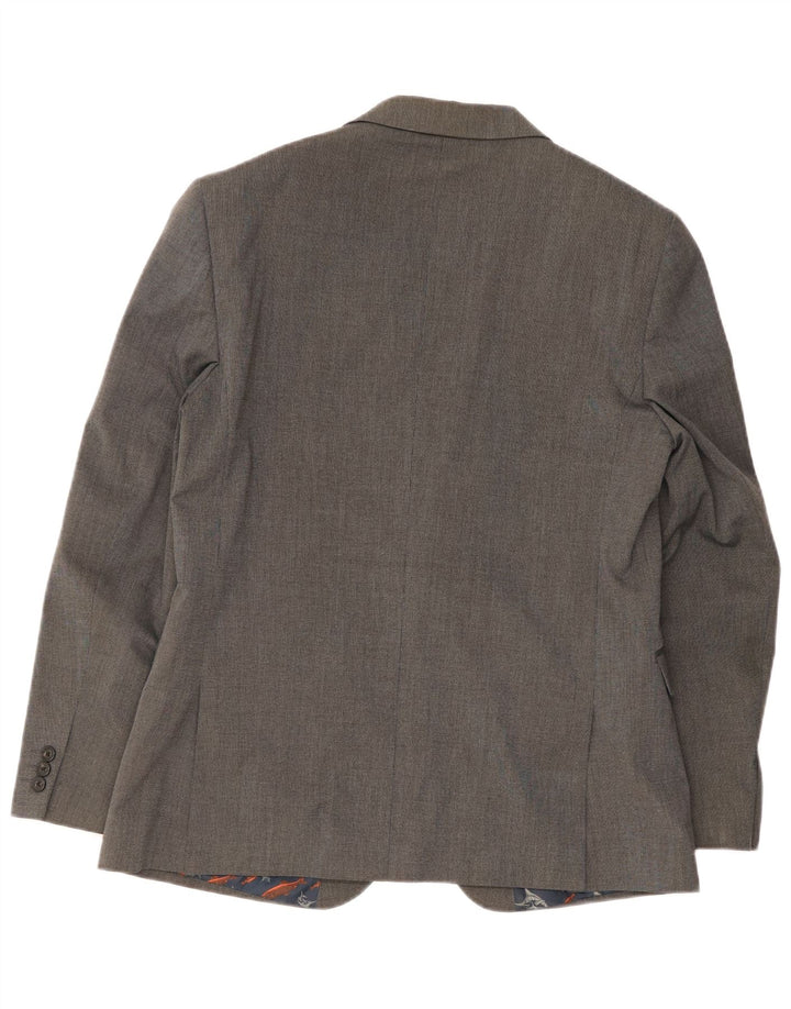 Ted Baker Chaqueta tipo blazer de 2 botones para hombre, ajuste moderno, US 42 XL, poliéster gris