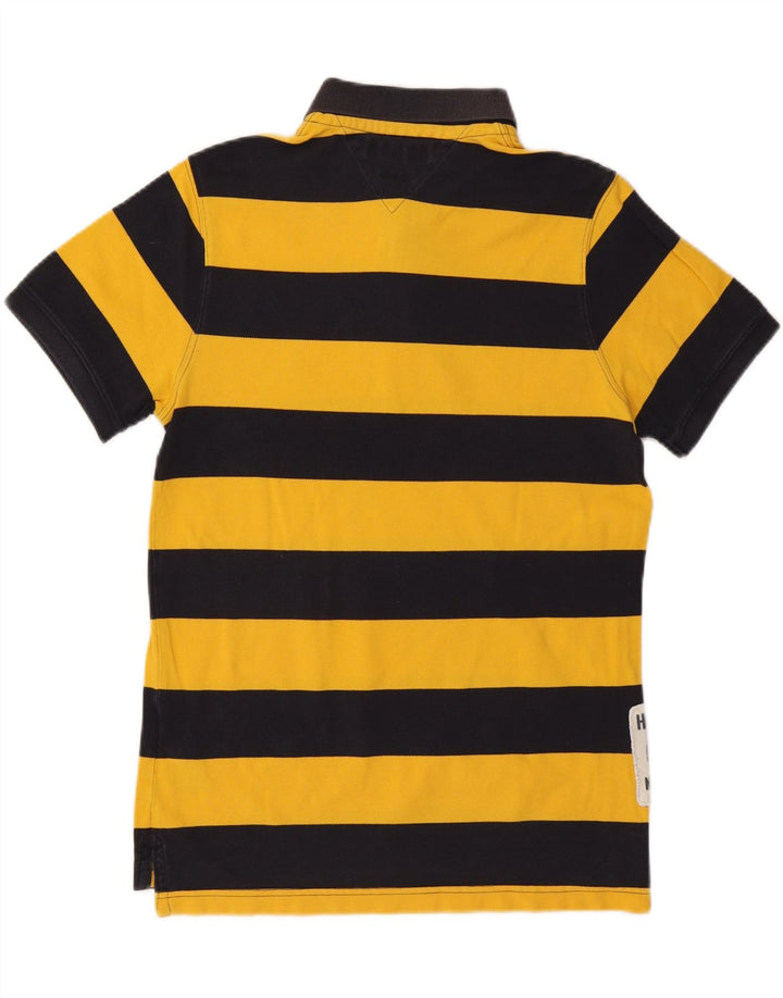 TOMMY HILFIGER Polo Slim Fit de algodón a rayas amarillas grandes para hombre