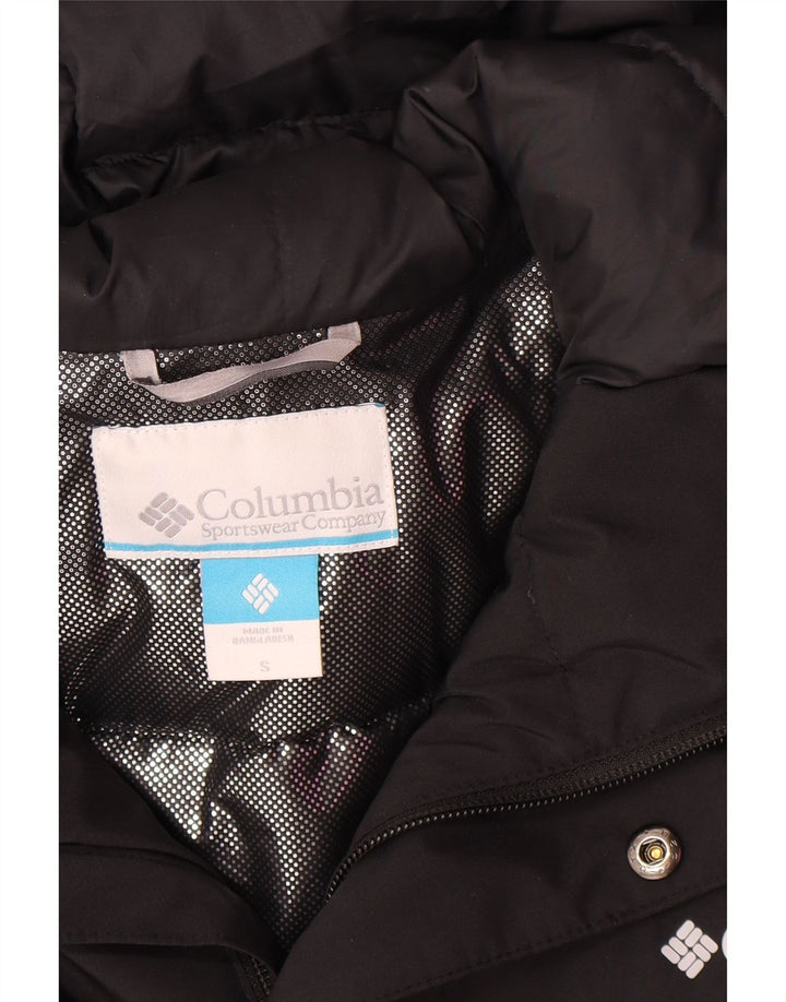 Columbia Chaqueta cortavientos con capucha para hombre UK 36 Small Poliéster negro