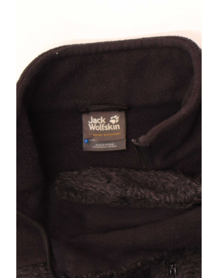 Jack Wolfskin Chaqueta polar para hombre UK 38 Small Negro Poliéster