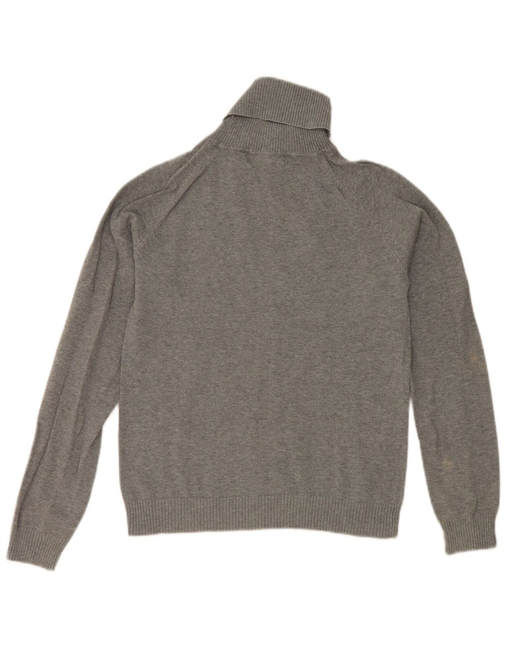 Zara - Jersey corto con cuello vuelto para mujer, talla 40, color gris medio