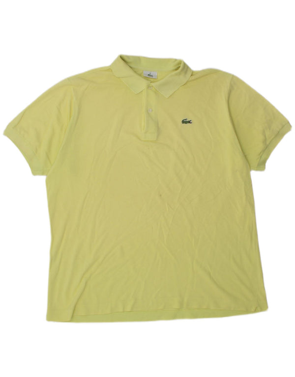 LACOSTE Polo para hombre Talla 6 XL Algodón amarillo