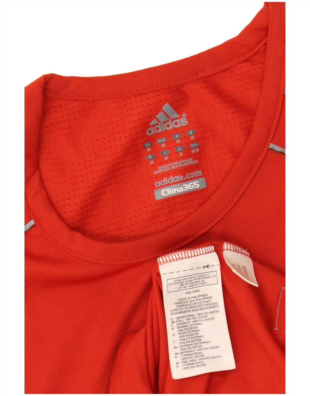 Adidas Hombre Chaleco Top Medio Rojo Poliéster