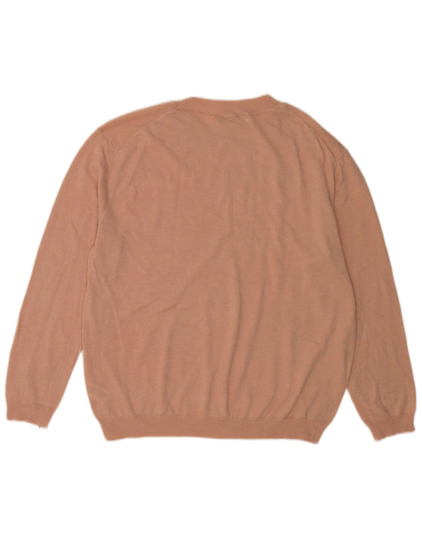 Zara - Jersey con cuello barco para mujer, talla 40, poliéster rosa grande