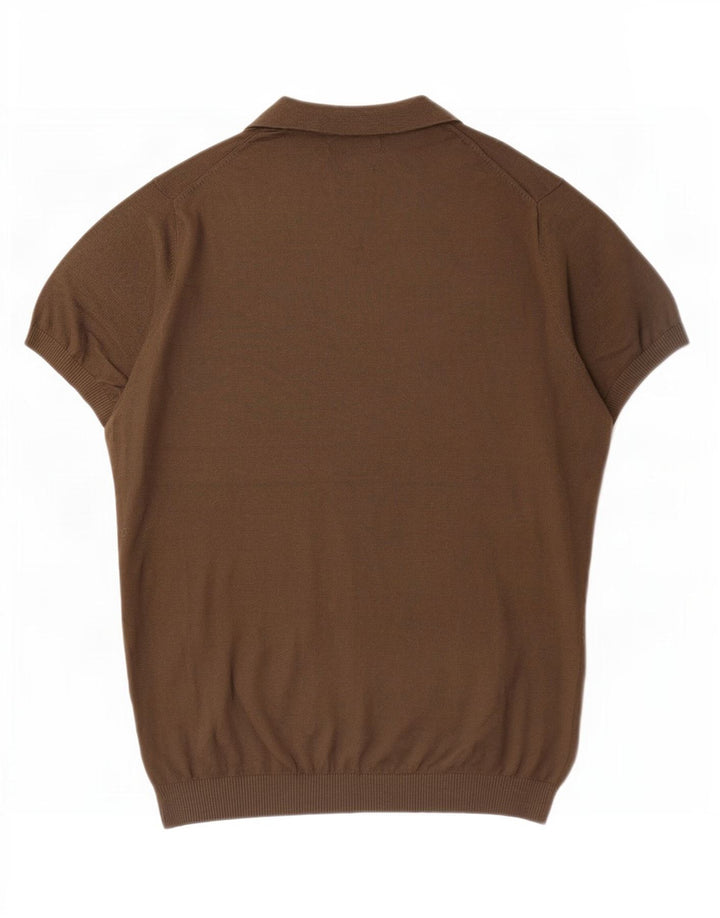 Polo Massimo Dutti Hombre Algodón Caqui Medio