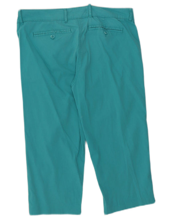Marks & Spencer Pantalones Capri para Mujer UK 10 Small W32 L18 Turquesa