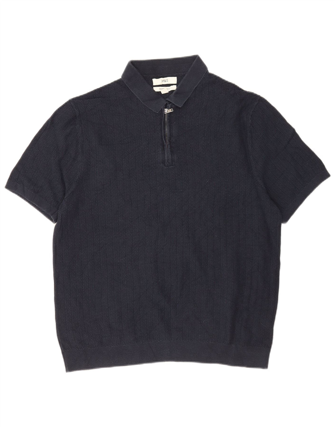 Marks & Spencer - Jersey tipo polo para hombre, talla grande, color azul marino