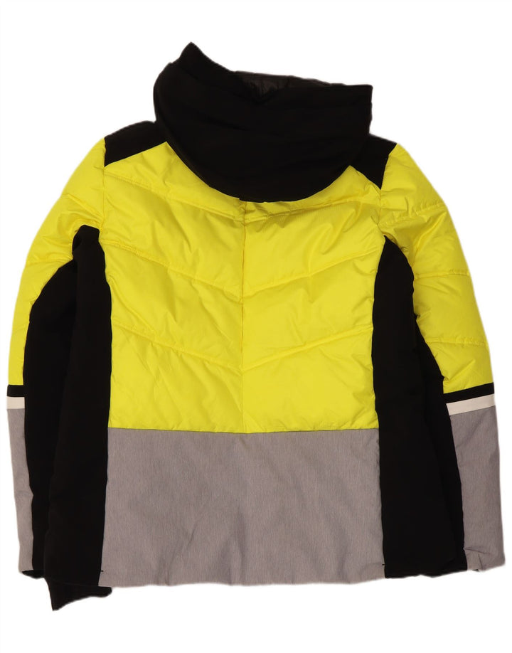 Icepeak Chaqueta acolchada con capucha para hombre UK 38 Medium Yellow Colourblock