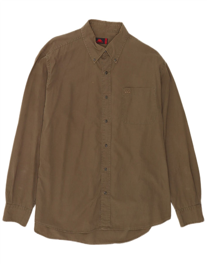 Camisa Kappa Hombre XL Caqui Algodón