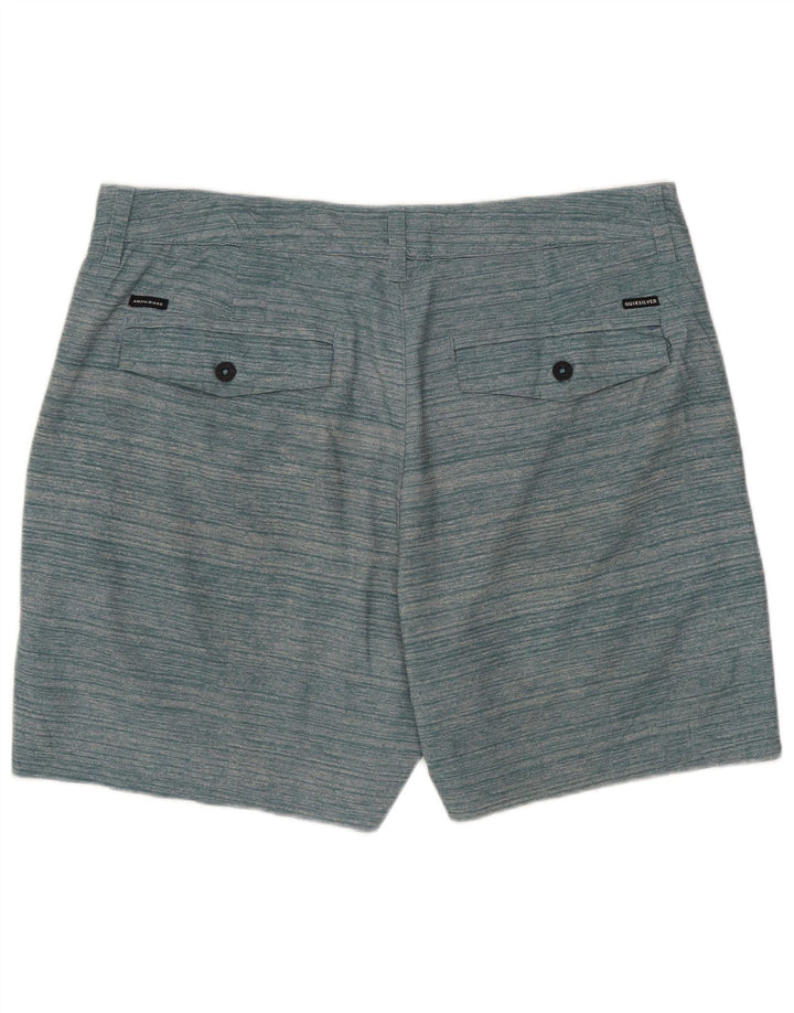 Pantalones cortos chinos Quiksilver para hombre W33 Rayas verdes medianas