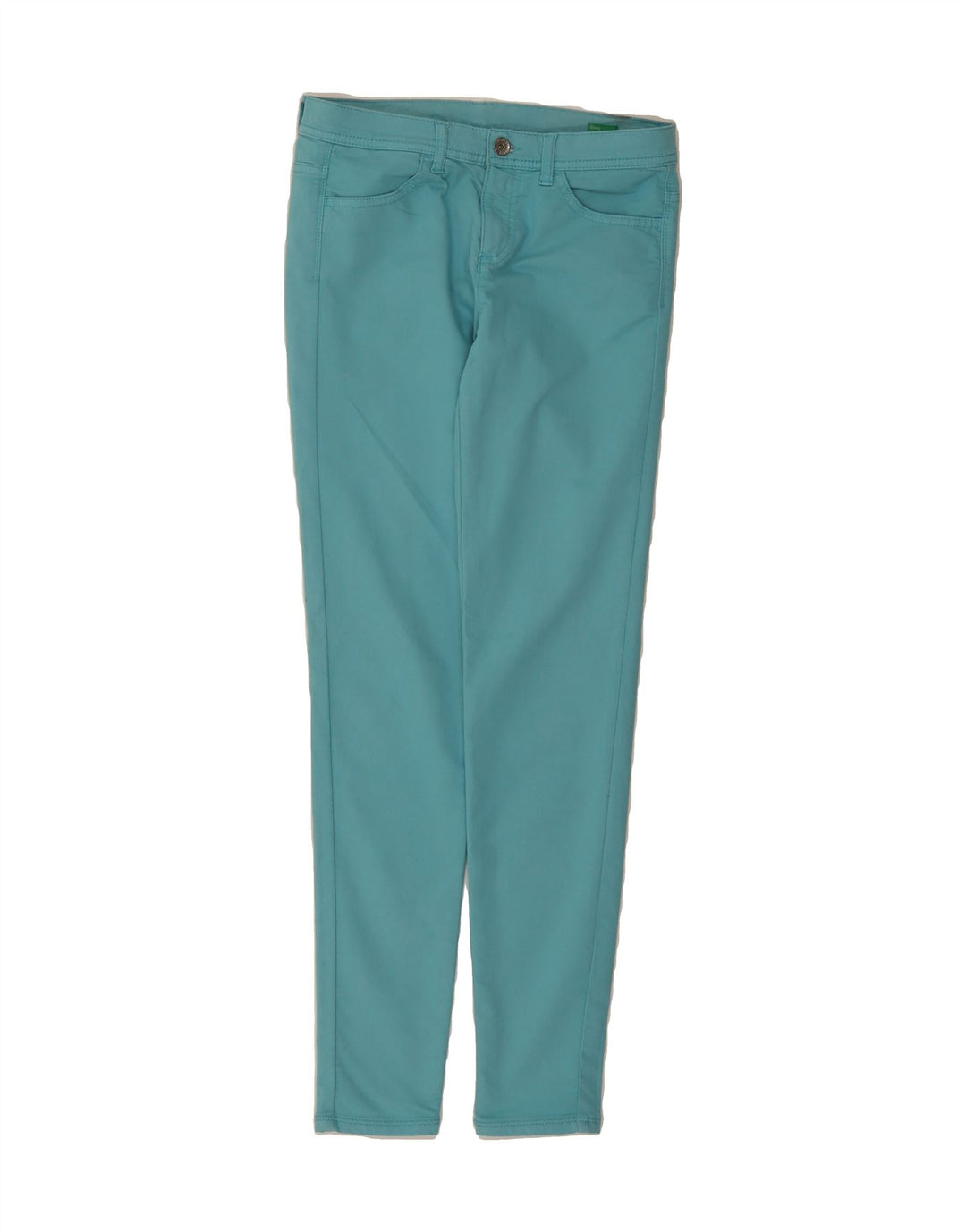 BENETTON Womens Skinny Jeans W28 L29 Turquoise Vintage Benetton and Second-Hand Benetton from Messina Hembry 