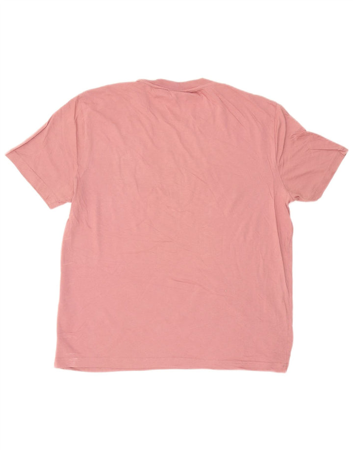 CALVIN KLEIN Camiseta gráfica para mujer Top UK 40 XL Algodón rosa
