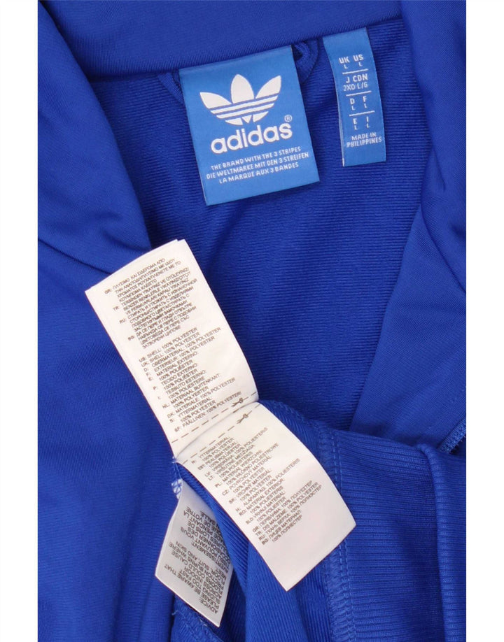 Adidas Hombre Chándal Top Chaqueta Grande Azul Poliéster