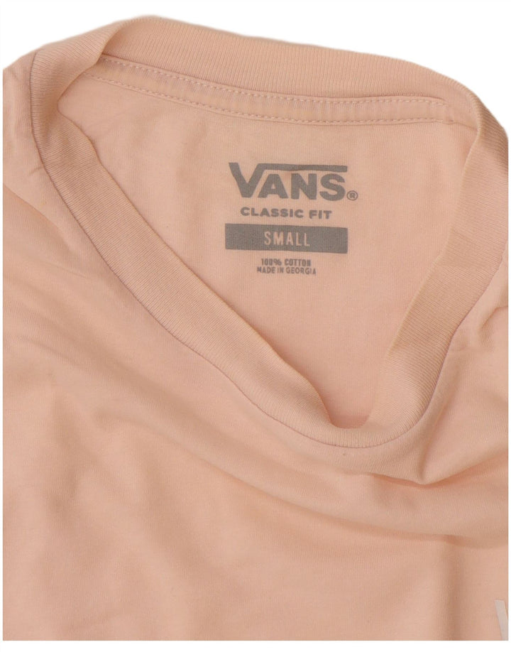 VANS Camiseta Classic Fit para hombre Top Small Pink Cotton