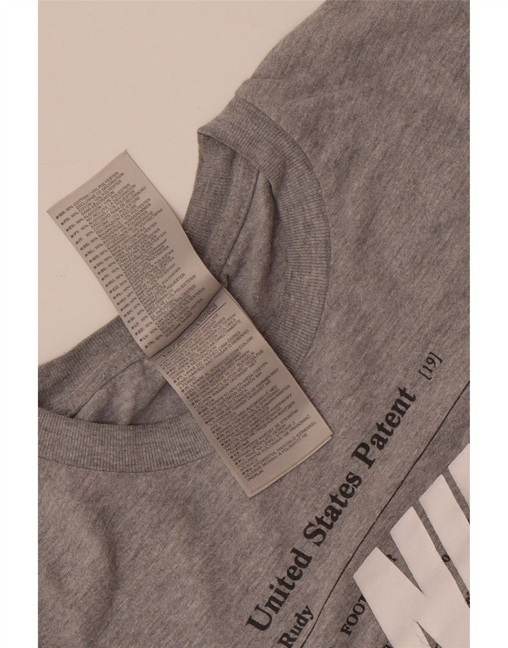 Nike Camiseta gráfica para hombre Top UK 39/41 Algodón gris medio